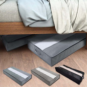 Geantă de depozitare nețesată, pliabilă sub pat, cutie de organizare pentru pilota de capacitate mare, impermeabilă, cu husă de praf pentru haine pentru fereastră transparentă