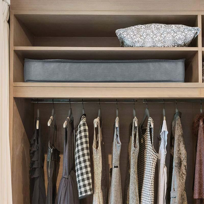 Geantă de depozitare nețesată, pliabilă sub pat, cutie de organizare pentru pilota de capacitate mare, impermeabilă, cu husă de praf pentru haine pentru fereastră transparentă