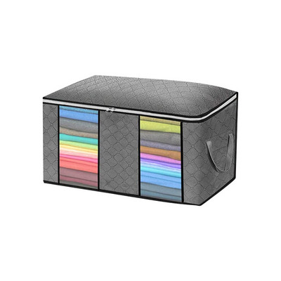 Negabaritinis drabužių laikymo krepšys su skaidriu langu, tvirtu užtrauktuku, sulankstomas medžiaginis krepšys su rankenomis patalynei, paguodams