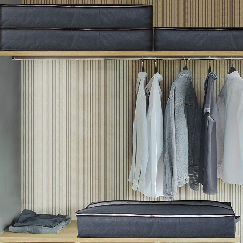 Krepšiai po lova Didelės talpos kvėpuojantys neaustinės medžiagos po lova laikymo dėžės antklodėms pagalvėms antklodėms