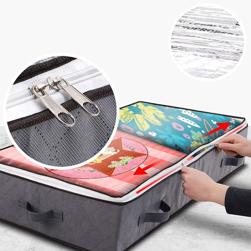 Krepšiai po lova Didelės talpos kvėpuojantys neaustinės medžiagos po lova laikymo dėžės antklodėms pagalvėms antklodėms