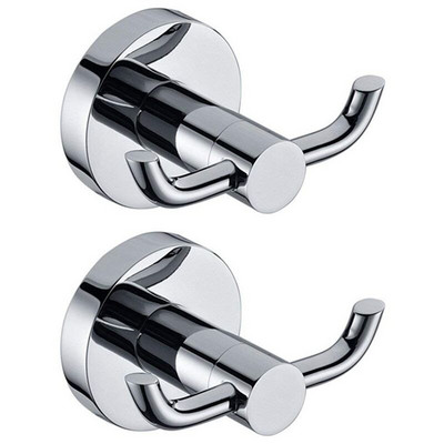 2 bucăți cârlige suport pentru prosoape din oțel inoxidabil alamă ușă cromată halat de baie 2 cârlige pălărie umeraș pentru ușă de perete crom