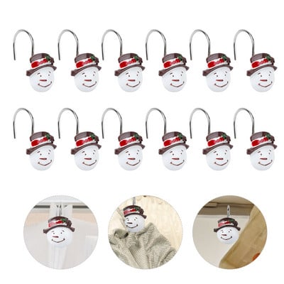 Függöny akasztó zuhany akasztók Hóember Fürdőszoba Karácsonyi zár Gördülő függöny