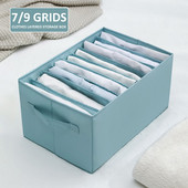 7/9 Gride Compartiment pentru haine Cutie de depozitare Sertar Cutie de separare plasă de stivuire Pantaloni Despărțitor de sertar Cutie de spălat Organizator de acasă