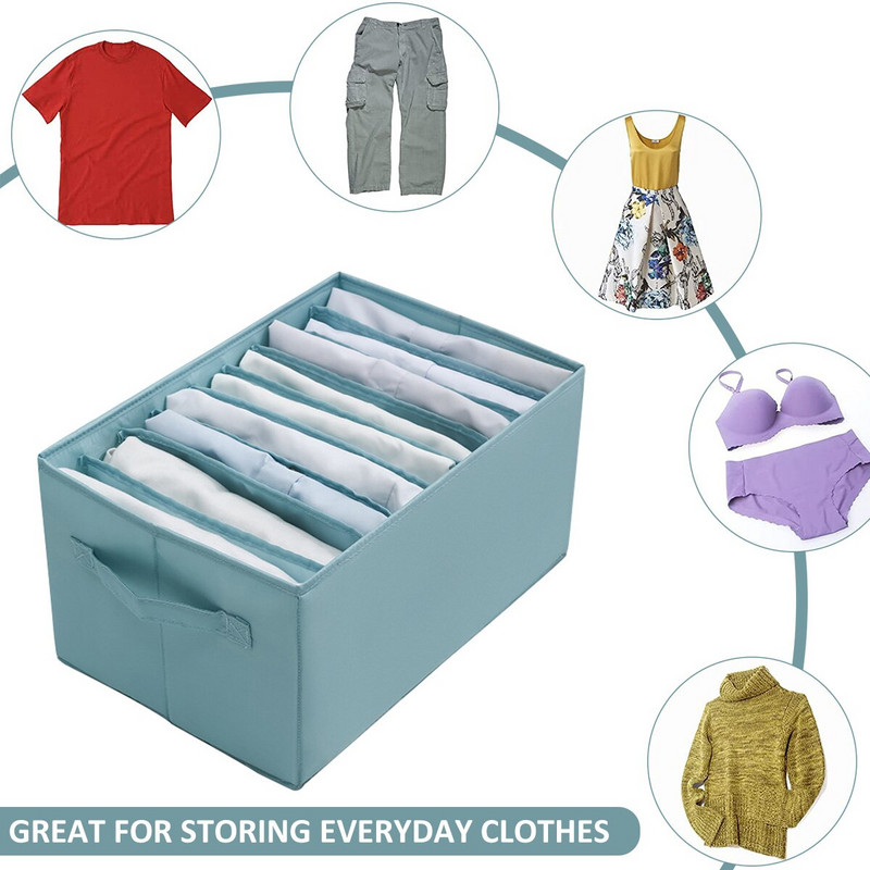 7/9 Gride Compartiment pentru haine Cutie de depozitare Sertar Cutie de separare plasă de stivuire Pantaloni Despărțitor de sertar Cutie de spălat Organizator de acasă