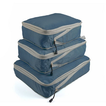 Μεγάλη χωρητικότητα 3 τεμάχια/σετ Τσάντα συμπίεσης Ταξιδίου Αδιάβροχη φορητή νάιλον τσάντα αποσκευών Πάπλωμα ρούχων σπιτιού Πτυσσόμενη τσάντα φινιρίσματος