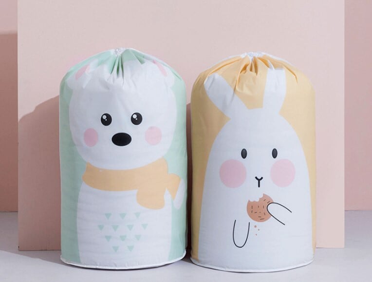 Naujas PEVA cilindro tipo medvilninis antklodės maišelis vandeniui atsparus spausdinimas medvilninis antklodės laikymo krepšys drabužių apdailos dulkių maišelis