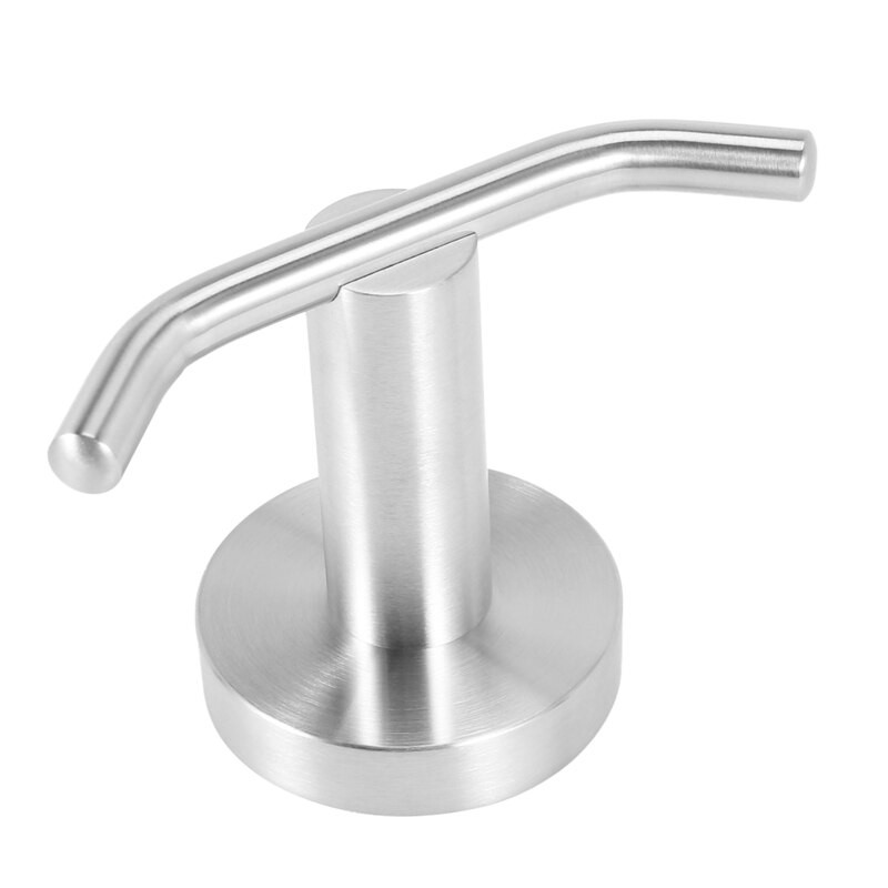 Διπλός γάντζος ρόμπας, 304 ανοξείδωτοι γάντζοι για παλτό και πετσέτα για μπάνιο, επιτοίχια, βουρτσισμένο νικέλιο