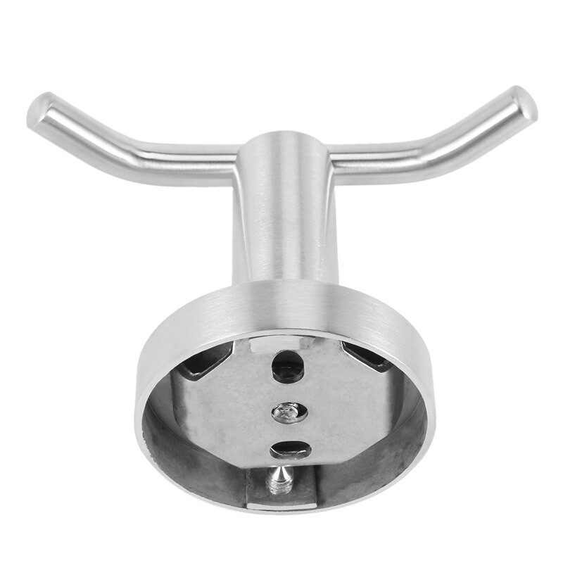 Διπλός γάντζος ρόμπας, 304 ανοξείδωτοι γάντζοι για παλτό και πετσέτα για μπάνιο, επιτοίχια, βουρτσισμένο νικέλιο