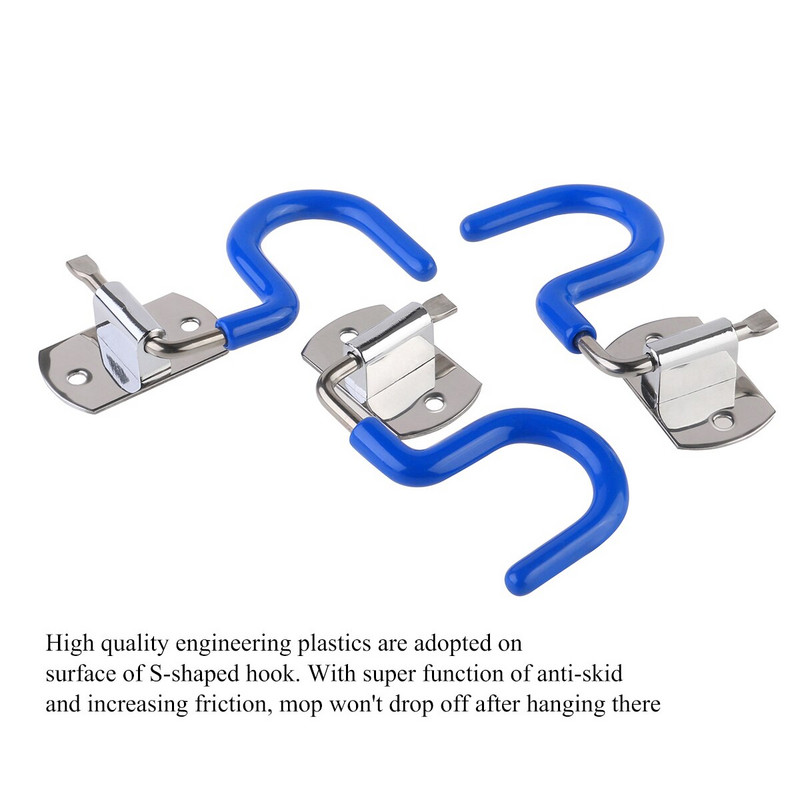 3 buc Umerașe montate pe perete din oțel inoxidabil Suporturi practice durabile de tip S Rafturi Cârlige pentru birou acasă