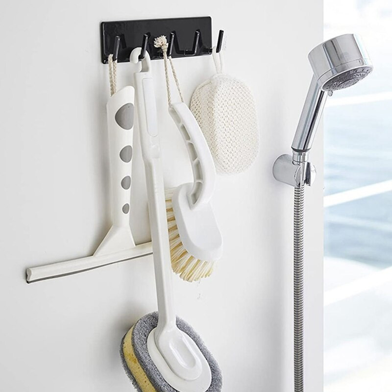 Mágneses konyhai kampós állvány Ingyenes perforált falú fürdőszobai ötlengős oldalakasztó