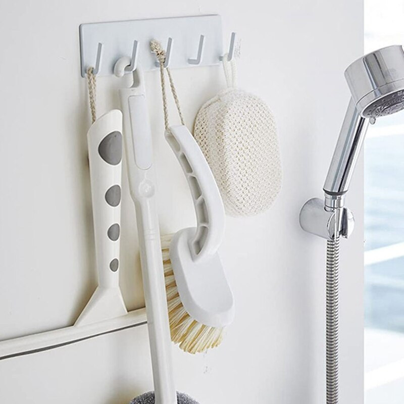 Mágneses konyhai kampós állvány Ingyenes perforált falú fürdőszobai ötlengős oldalakasztó
