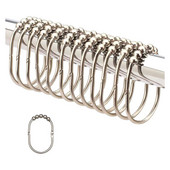 12 bucăți/pachet cârlige din oțel inoxidabil pentru perdele pentru baie, role, perdele de duș, cârlige, inele de glisare, accesorii convenabile pentru baie pentru acasă