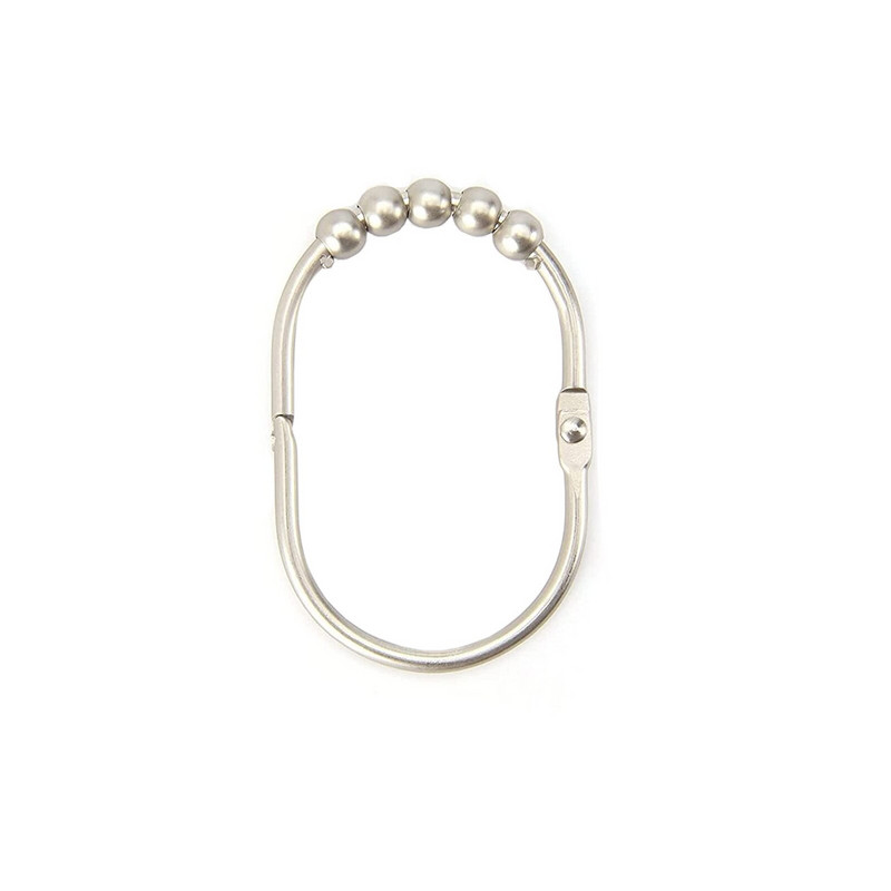 12 bucăți/pachet cârlige din oțel inoxidabil pentru perdele pentru baie, role, perdele de duș, cârlige, inele de glisare, accesorii convenabile pentru baie pentru acasă