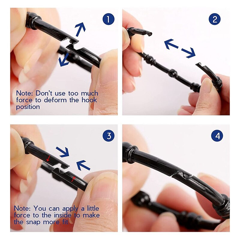 Kupaonske nehrđajuće kuke za tuš zavjese 12 okruglih industrijskih ukrasnih prstenova za tuš zavjese crne