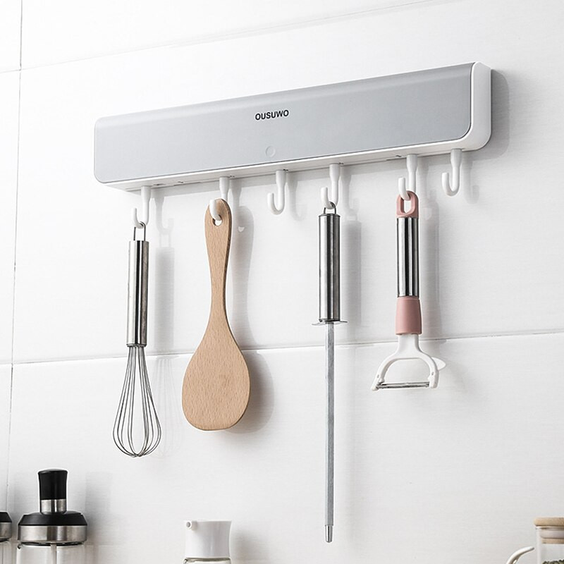 Prie sienos montuojama laikymo lentyna, lentyna, laikymo dėžė su kabliukais vonios kambario durims be smūgio drabužių raktų laikiklis Vonios kambario priedai