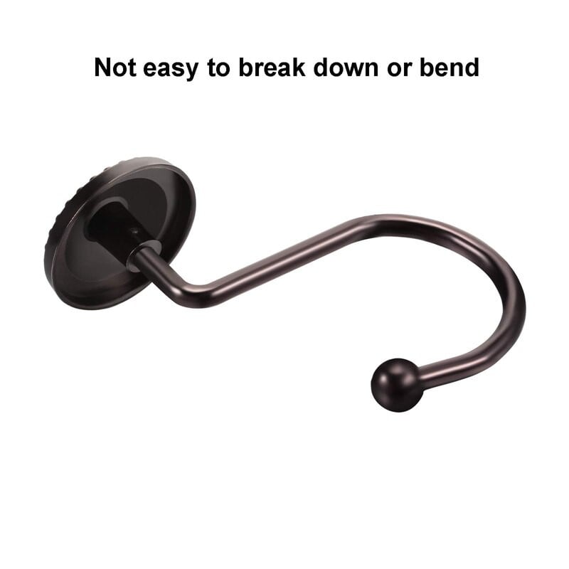 Kuke za tuš zavjese, ukrasne prstenove za kukice za tuš zavjese, 12 kom nehrđajuće kuke za tuš za šipke za kupaonske zavjese