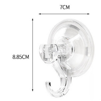 4 бр. Прозрачна подвижна вендуза за тежък режим Кука за гирлянди Баня Кухня Прозорец Стъкло Врата Кука за вендуза