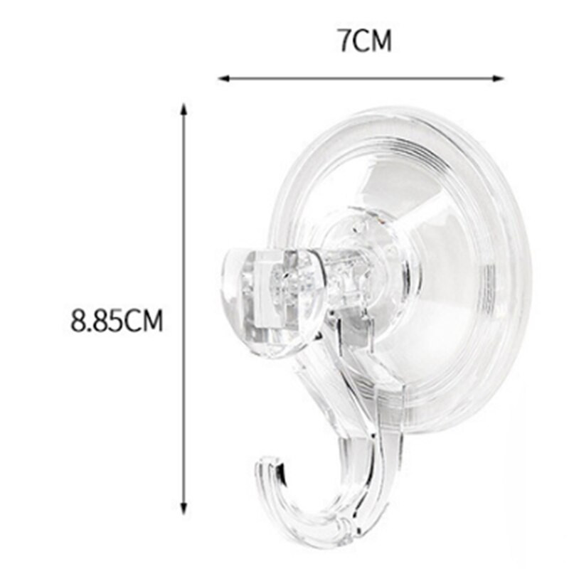 4 vnt. Skaidrus nuimamas didelio našumo siurbimo puodelis Girland Hook Vonios kambarys Virtuvės langas Stiklinių durų siurbimo taurės kabliukas