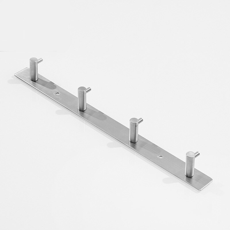 14 hüvelykes törülközőakasztók fürdőszobai kabáttartó rozsdamentes acél falra szerelhető akasztó 4 nagy teherbírású horog állványrendező ezüst