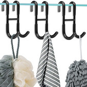 Zuhany üvegajtó kampós aranyozott 304 rozsdamentes acél fogasakasztók fürdőszobai keret nélküli fúrás nélküli akasztó