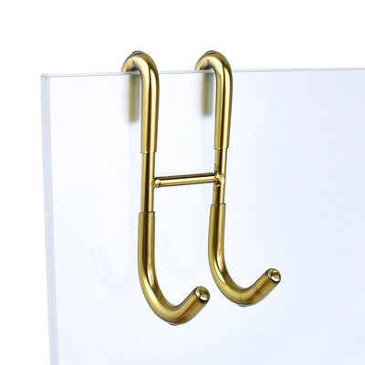 Zuhany üvegajtó kampós aranyozott 304 rozsdamentes acél fogasakasztók fürdőszobai keret nélküli fúrás nélküli akasztó