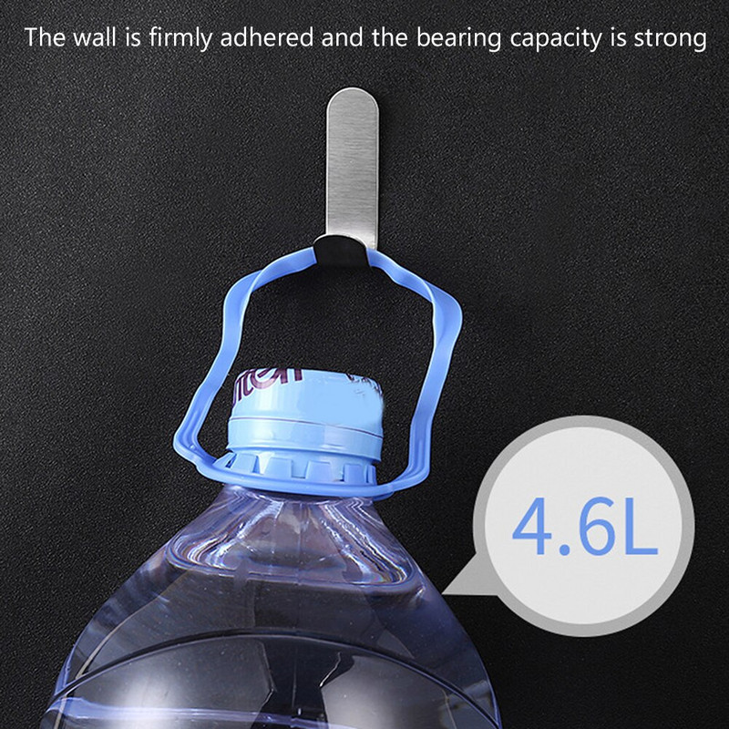 20db rozsdamentes acél J-alakú ragadós horog vízálló öntapadó fali ragadós kampó konyhai tárolófüzér törölköző akasztó