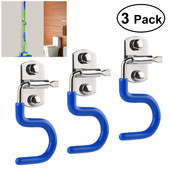 3db Akasztók Praktikus falra szerelhető rozsdamentes acél tartós S-típusú állványok Tartók Horgok Akasztók irodai otthonhoz