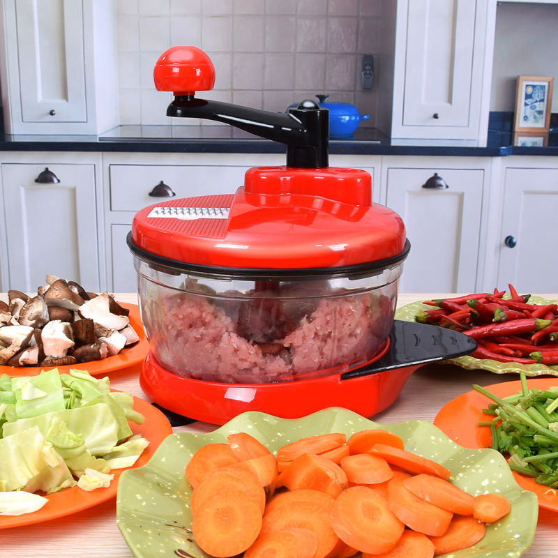 Mixer Robot de bucătărie Manual de bucătărie Blender puternic de ouă Tocător de carne Tocător de legume Tocător cu lame din oțel inoxidabil