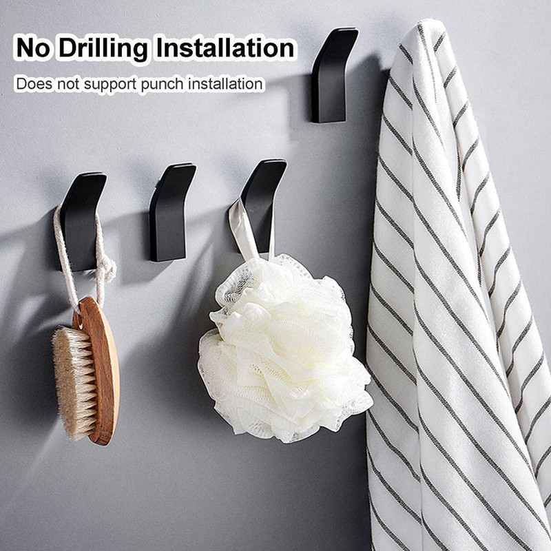 2/3/5/10 vnt. Gręžimo nereikia Drabužių krepšių pakabos kabliukai Virtuvės laikymo rankšluosčių kablys vonios kambariui Sieninės pakabos Kabliukas Vonios priedai