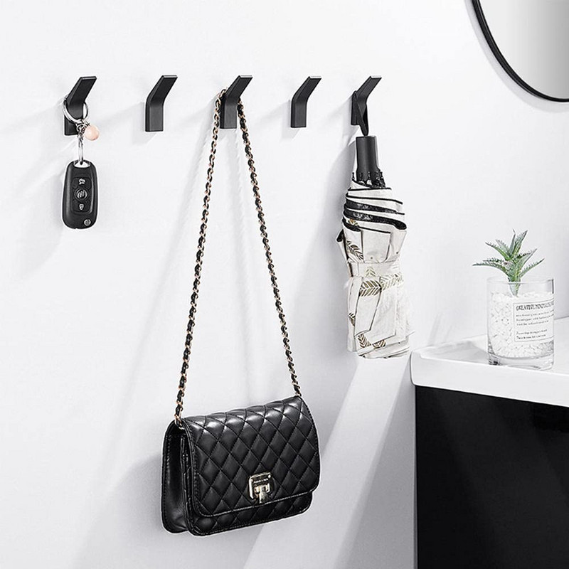 2/3/5/10 vnt. Gręžimo nereikia Drabužių krepšių pakabos kabliukai Virtuvės laikymo rankšluosčių kablys vonios kambariui Sieninės pakabos Kabliukas Vonios priedai