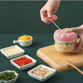 Presă manuală pentru usturoi roz Tocător multifuncțional pentru măcinat usturoi Tocator pentru alimente pentru legume Mașină de tocat carne Gadgets de bucătărie Usturoi