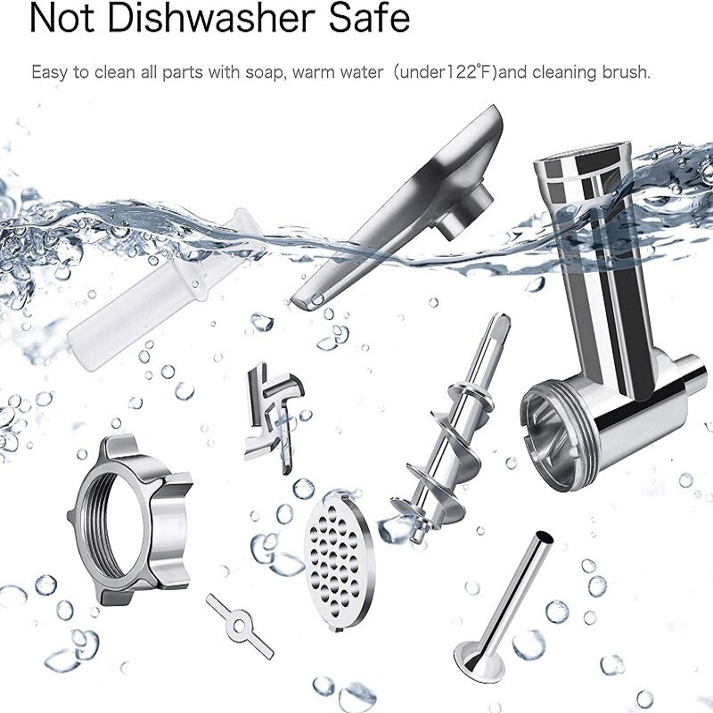 Metalinis mėsmalės priedas prie KitchenAid stovo maišytuvo strypo malūnėlio dešros užpildymo priedas, skirtas KitchenAid trintuvui