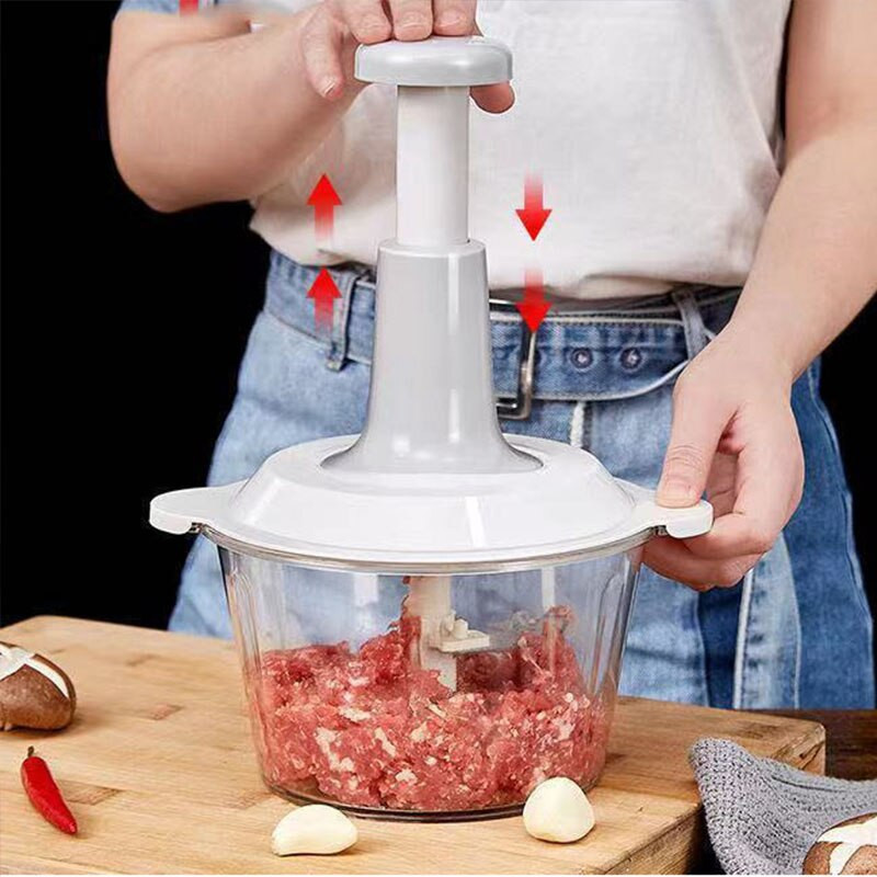 1,5/2 l Maišytuvas Virtuvės kombainas Virtuvė Galingas kiaušinių plaktuvas mėsmalė Daržovių smulkintuvas Smulkintuvas nerūdijančio plieno ašmenų pjaustytuvas