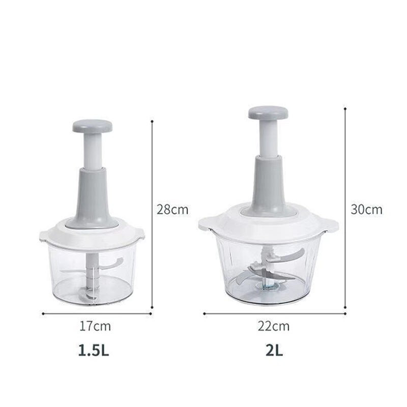 1,5/2 l Maišytuvas Virtuvės kombainas Virtuvė Galingas kiaušinių plaktuvas mėsmalė Daržovių smulkintuvas Smulkintuvas nerūdijančio plieno ašmenų pjaustytuvas