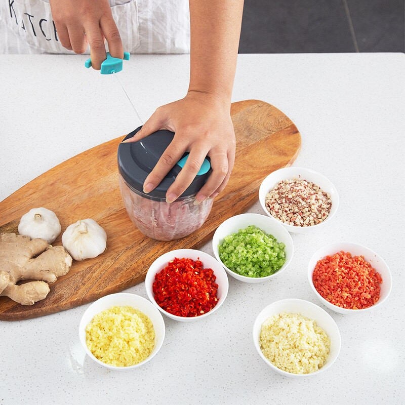 500/900 ml Ručni mlin za meso Prijenosni Sjeckalica za voće i povrće Sjeckalica za češnjak Sjeckalica za mljevenje Mikser Blender Kuhinjski aparati