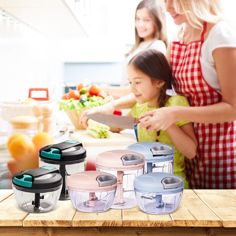 500/900 ml Ručni mlin za meso Prijenosni Sjeckalica za voće i povrće Sjeckalica za češnjak Sjeckalica za mljevenje Mikser Blender Kuhinjski aparati