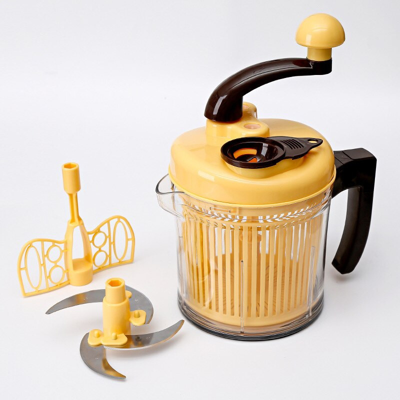 Háztartási nagy teljesítményű kézi húsdaráló Kézi hajtású ételaprító aprítógép Turmixgép hús aprításához Gyümölcs-Gyümölcs Zöldség Fokhagymadaráló