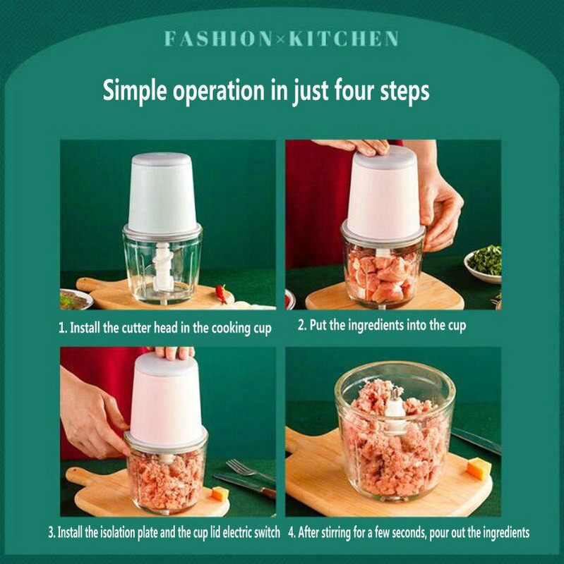 Električni mlin za meso u kućanstvu dodatak dječjoj hrani višenamjenski kuhinjski stroj za kuhanje stroj za rezanje povrća