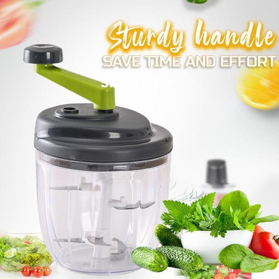 Mixer Robot de bucătărie Manual de bucătărie Blender puternic de ouă Tocător de carne Tocător de legume Tocător cu lame din oțel inoxidabil