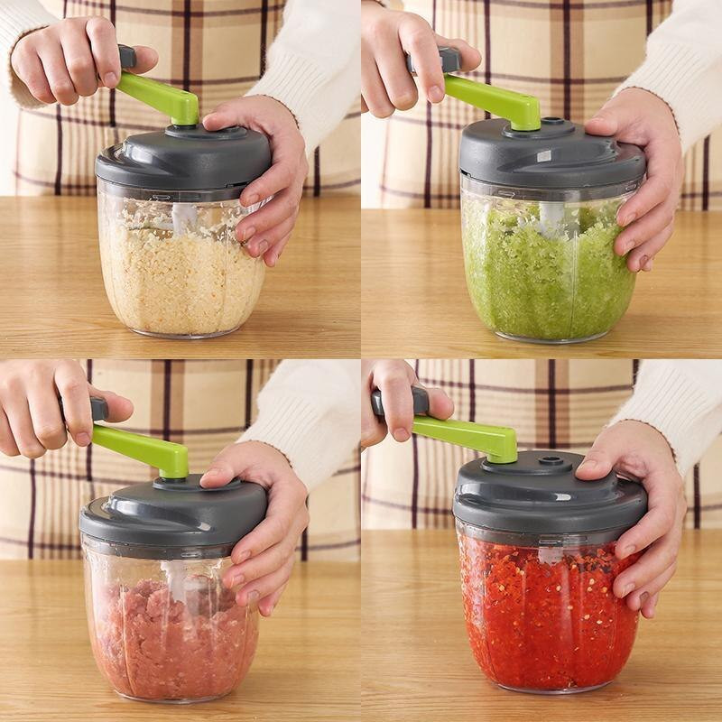 Mixer Robot de bucătărie Manual de bucătărie Blender puternic de ouă Tocător de carne Tocător de legume Tocător cu lame din oțel inoxidabil