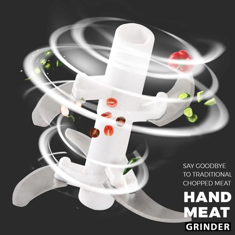 Mixer Robot de bucătărie Manual de bucătărie Blender puternic de ouă Tocător de carne Tocător de legume Tocător cu lame din oțel inoxidabil
