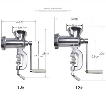 Ръчна машинка за мелене на месо и съдове за юфка за колбаси, ръчни приспособления за приготвяне, месомелачка, машина за макаронени изделия, машина за мелене, инструменти за домашна кухня