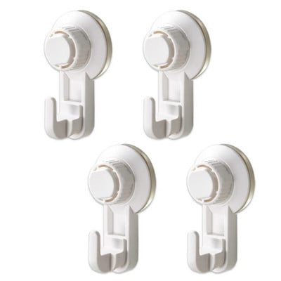 4 pakuotės vakuuminio siurbimo puodelio kabliukai, galingi siurbimo puodelio rankšluosčių kabliukai lango stiklui Vonios kambarys Virtuvė Vonios Dušas