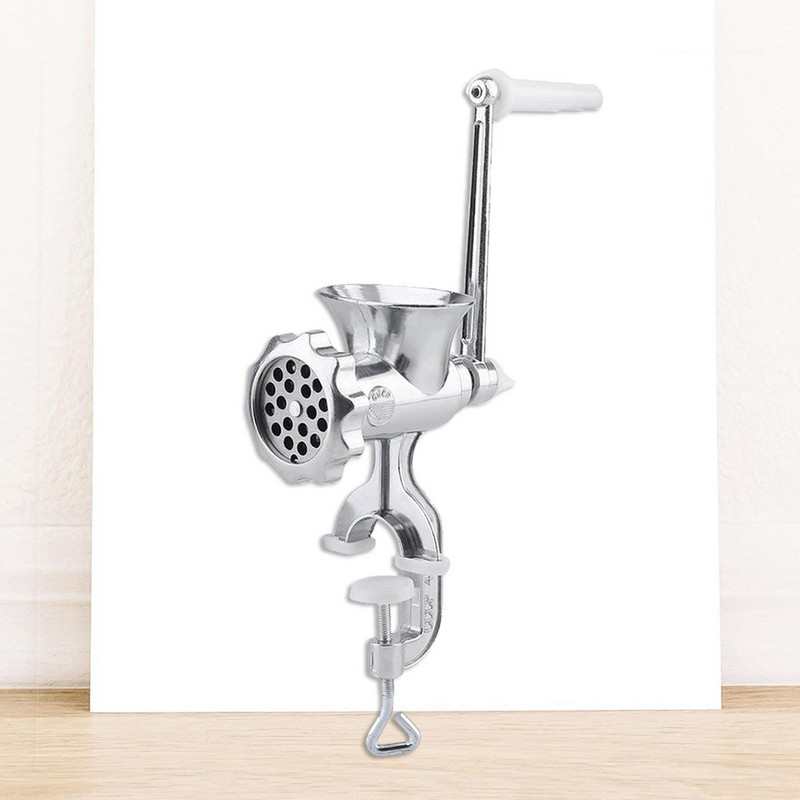 1vnt Rankinis metalinis maisto malūnas Rankinis mėsmalėlis dešrainis rankinis mėsmalė Mėsos dešros įdaru aliuminio lydinio mėsmalė