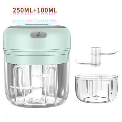 100/250 ml elektrinis česnako smulkintuvas nešiojamas smulkintuvas USB įkraunamas česnako smulkintuvas mėsmalė daržovių smulkintuvas virtuvės prietaisai