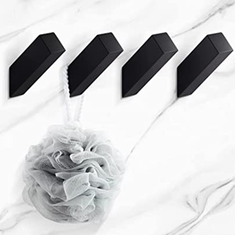 6 db matt fekete törülközőkampó fürdőszobába nappaliba szállodába falra szerelhető horgok rozsdamentes acél kabát köntös kampók