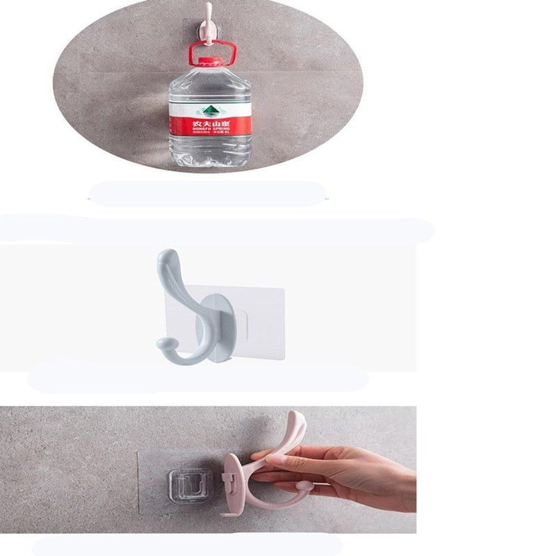 4db Varrat nélküli ragadós kampó erős öntapadó ajtófal Akasztó akasztós ruhatörülköző kulcstartó konyhai fürdő tároló rendszerező