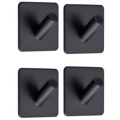 Nauja 304 nerūdijančio plieno paltų kabykla, juoda rankšluosčių kabliukų laikiklis, lipnūs kabliukai, skirti virtuvės vonios ir tualeto spintelėms,