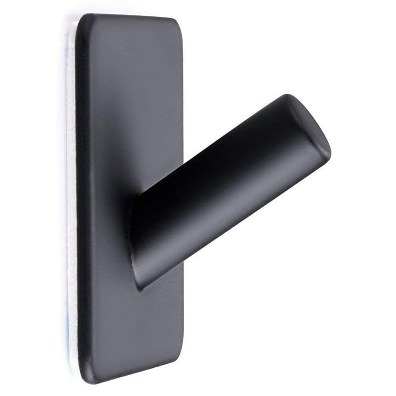 Nauja 304 nerūdijančio plieno paltų kabykla, juoda rankšluosčių kabliukų laikiklis, lipnūs kabliukai, skirti virtuvės vonios ir tualeto spintelėms,